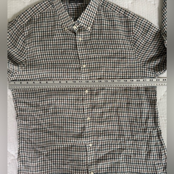 Vince Men’s Plaid Button-Down Shirt Large Long Sleeve Casual Workwear - Picture 7 of 8